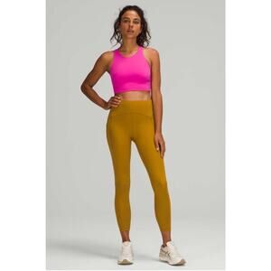 Lululemon Power Thru High Rise Tight 25" Legging Pants Women SIZE 4 Gold Spice